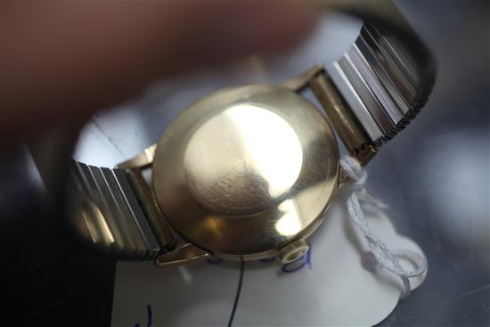 A gentlemans 1950s 9ct gold Tudor manual wind wrist watch,